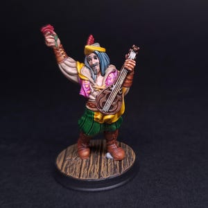 Human Bard NPC painted Dungeons and Dragons Mini RPG Tabletop Miniature DnD Painting Pathfinder 5e DnD gift