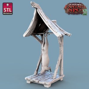 Orc Butcher Meat Stand Dungeons and Dragons, Pathfinder, Tabletop Gaming 28mm Terrain RPG