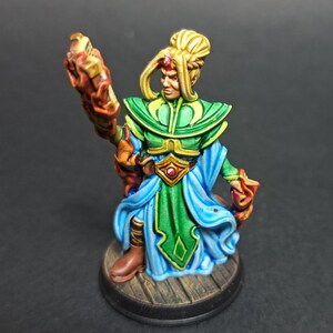 Wizard Sorcerer Magic Female painted Dungeons and Dragons Mini RPG Tabletop Miniature DnD Painting Pathfinder 5e DnD gift