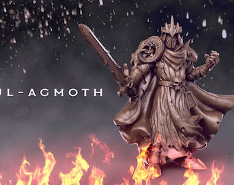 Ul-Agmoth Nazgul Ring Wraith dnd Miniature 3D Resin Printed 28-32mm Tabletop Fantasy Gaming D&D Pathfinder Frostgrave