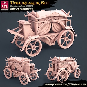 Undertaker Cart Dungeons and Dragons, Pathfinder, Tabletop Gaming 28 mm Gelände-Rollenspiel