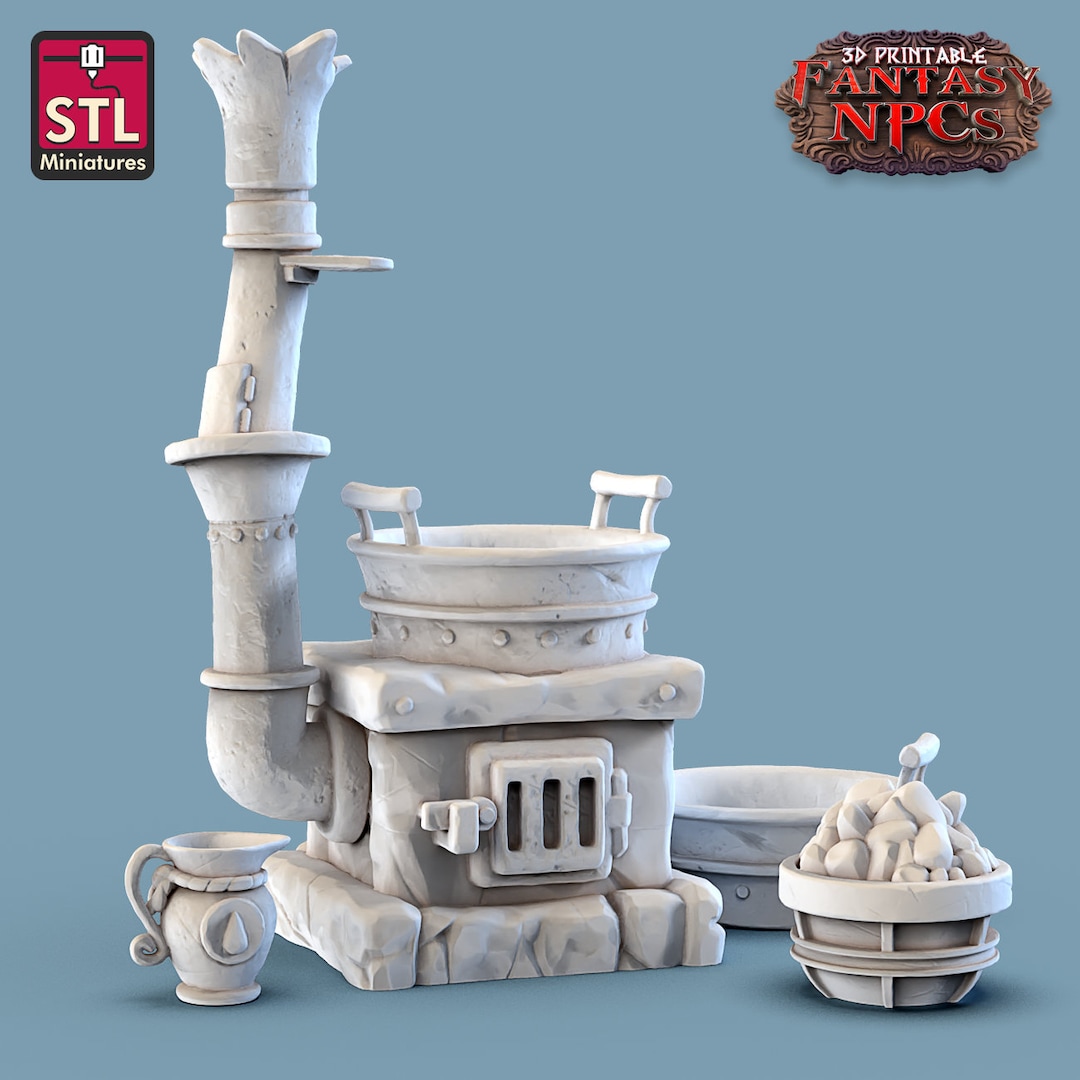Dungeon Rack Kitchen Oven Set Kitchen Dungeons and Dragons, Pathfinder, Tabletop Gaming 28mm ...
