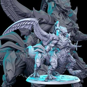 Warforged Battledragon - RPG Monsters D&D Resin 32mm 28mm Miniature Dungeons and Dragons DnD Pathfinder Tabletop RPG RN Estudio