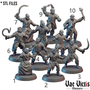 Cultist RPG Miniature 3D Resin Printed 28-32mm Tabletop Fantasy Gaming D&D Pathfinder Frostgrave  Kingdom of Tiradom