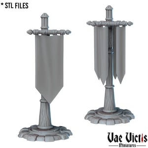 Banners king furniture RPG miniature  3D Printed  28mm Scatter Terrain Tabletop Fantasy Scenery Gaming D&D props pathfinder