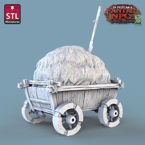 Townsfolk Cart Dungeons and Dragons, Pathfinder, Gry planszowe 28 mm Teren RPG