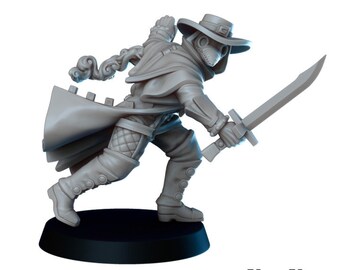 Plague doctor hero male RPG Miniature 3D Resin Printed 28-32mm Tabletop Fantasy Gaming D&D Pathfinder Frostgrave  Kingdom of Tiradom