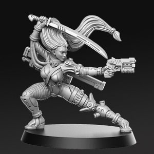 Viera Future Sci-Fi Gunner dnd miniatura Resina stampata 28-32mm miniatura Tavolo Fantasy Gaming D&D Pathfinder Frostgrave RN Estudio