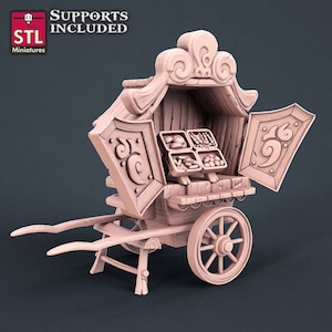 Carnival Food Cart  Dungeons and Dragons, Pathfinder, Tabletop Gaming 28mm Terrain RPG