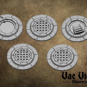 Sewers RPG miniature furniture 3D Printed  28mm Scatter Terrain Tabletop Fantasy Scenery Gaming D&D props pathfinder