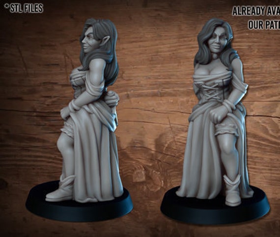 jaloezie toezicht houden op Agressief Buy Deadly Harlot Female RPG Miniature 3D Resin Printed 28-32mm Online in  India - Etsy