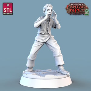 Townsfolk P NPC dnd miniatuur 3D hars gedrukt 32mm tafelblad Fantasy Gaming D&D Pathfinder Frostgrave RN Estudio