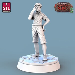 Townsfolk M NPC dnd miniatuur 3D hars gedrukt 32 mm tafelblad Fantasy Gaming D&D Pathfinder Frostgrave RN Estudio