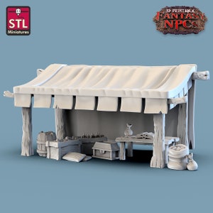 Tent Exotic Pet Vendor Shop  Dungeons and Dragons, Pathfinder, Tabletop Gaming 28mm Terrain RPG