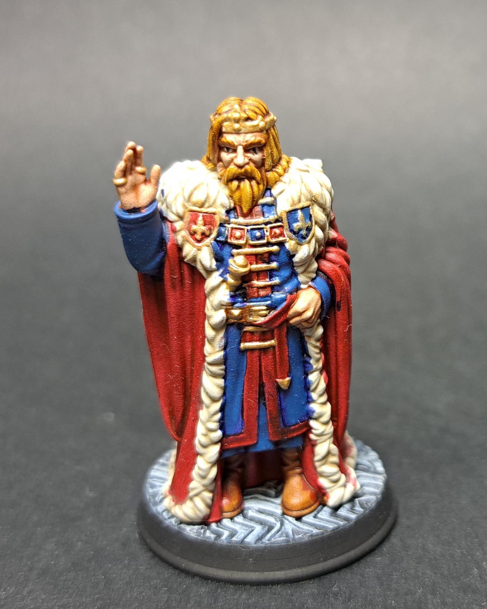 King NPC Royal Court Kingdom painted Dungeons and Dragons Mini RPG Tabletop Miniature DnD Painting Pathfinder 5e DnD gift