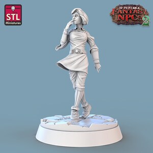 Townsfolk O NPC dnd miniatuur 3D hars gedrukt 32mm tafelblad Fantasy Gaming D&D Pathfinder Frostgrave RN Estudio