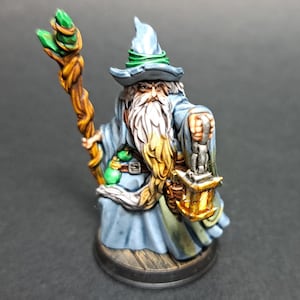 Wizard Sorcerer Magic Male painted Dungeons and Dragons Mini RPG Tabletop Miniature DnD Painting Pathfinder 5e DnD gift