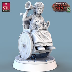 Townsfolk L NPC dnd miniatuur 3D hars gedrukt 32mm tafelblad Fantasy Gaming D&D Pathfinder Frostgrave RN Estudio