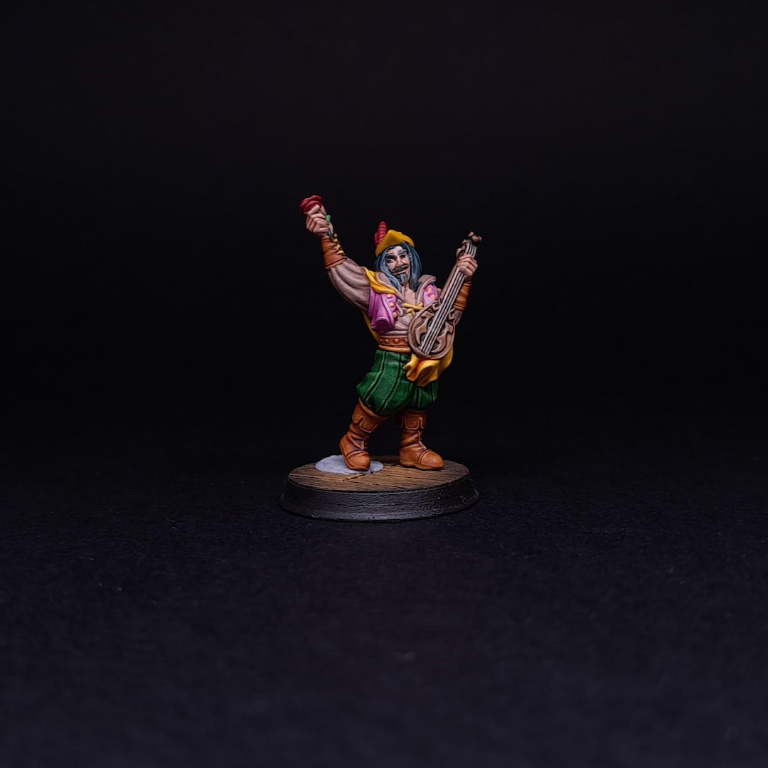 Painted Human Bard Miniature: Dungeons and Dragons RPG, Tabletop Mini ...
