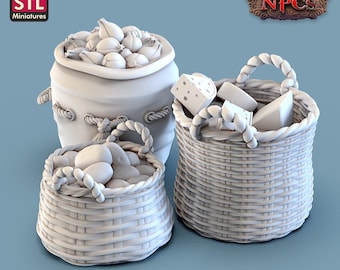 Food Baskets props furniture terrain Tavern Kitchen  Dungeons and Dragons, Pathfinder, Tabletop Gaming 28mm Terrain RPG