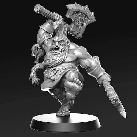 Miniatura Guerriero In Resina Per D&D E Giochi Di Ruolo – Prodotta In Italia