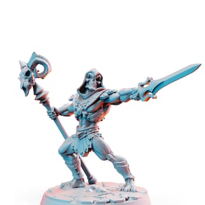 Skulldor Skeletal Villain Resin Mini - 32mm 28mm Skeletor Miniature Dungeons Dragons DnD Pathfinder Tabletop Display RPG RN Estudio