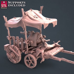 Butcher Cart Dungeons and Dragons, Pathfinder, Tabletop Gaming 28mm Terrain RPG