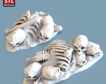 Fantasy Props Bone Piles Dungeons and Dragons, Pathfinder, Tabletop Gaming 28mm Terrain RPG
