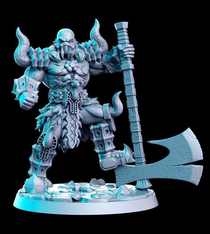 Ostorath / Astaroth Hulking Axe Fighter D&D Resin 32mm / 28mm