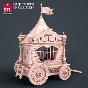 Carnival Cart Dungeons and Dragons, Pathfinder, Gry planszowe 28 mm Teren RPG