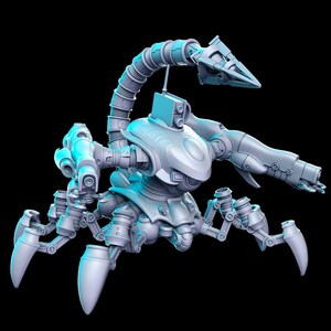 Scorpidrone Sentinel - Classic JRPG vol 4 D&D Resin 32mm 28mm Miniature Dungeons and Dragons DnD Pathfinder Tabletop RPG RN Estudio
