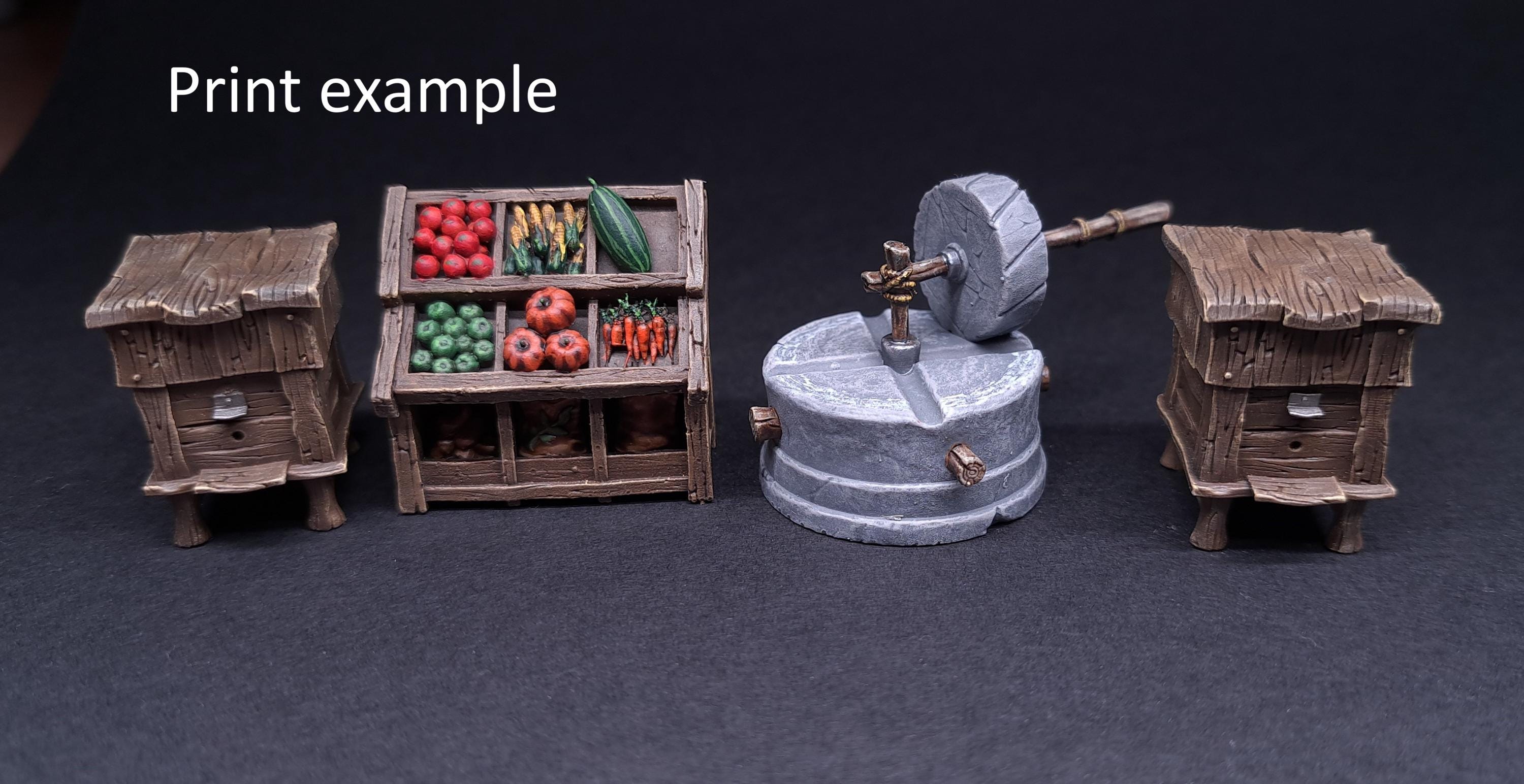 【その他】居酒屋バー家具セット DND Terrain 28mm ダンジョンズアンドドラゴンズ、パスファインダー、ウォーハンマー40k、RPG