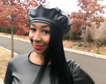 Men's Leather Beret - Etsy
