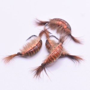 Brown Micro Tungsten Shrimp Jigs (4 Jig Pack)