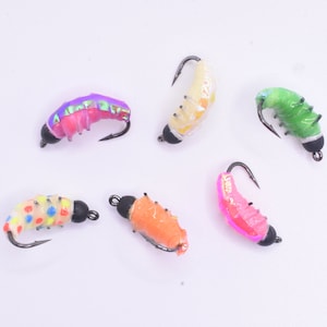 5 Pack - Kenders Tungsten Waxie Jigs 1/32nd oz  - #8 Black Nickel Hooks