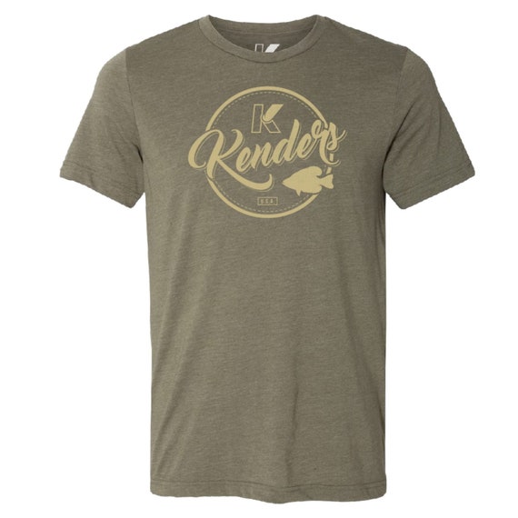 Kenders Outdoors Vintage Graphic T-shirt Olive Green/tan 
