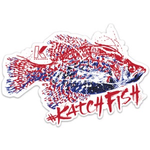 Crappie Fish UV Resistant Sticker Decal Boat, Truck, Bucket - White|Red|Blue|Black