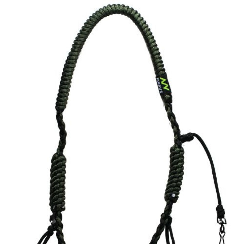Army Green/black Paracord Call Lanyard 10 Loops 1 Whistle Clip 550