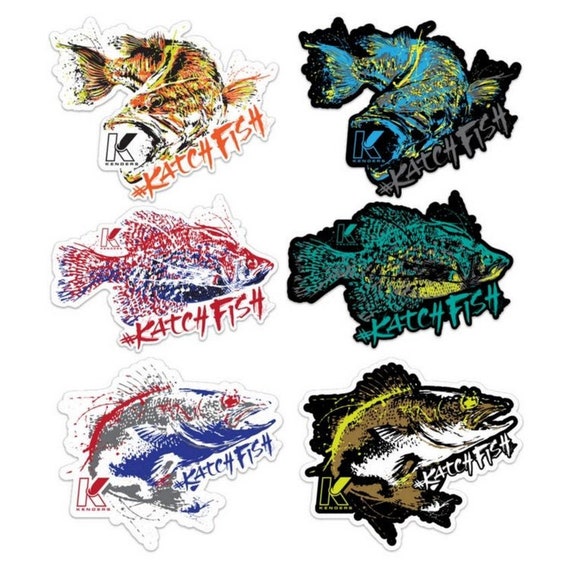 Kenders All Species Decal Sticker 6 Pack Fishing Stickers Fishing