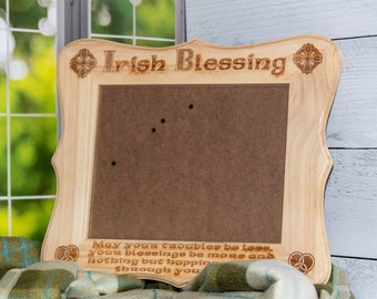 Engraved Irish Blessing with Celtic Knot Design - Unique Wall Art Decor for Home or Office