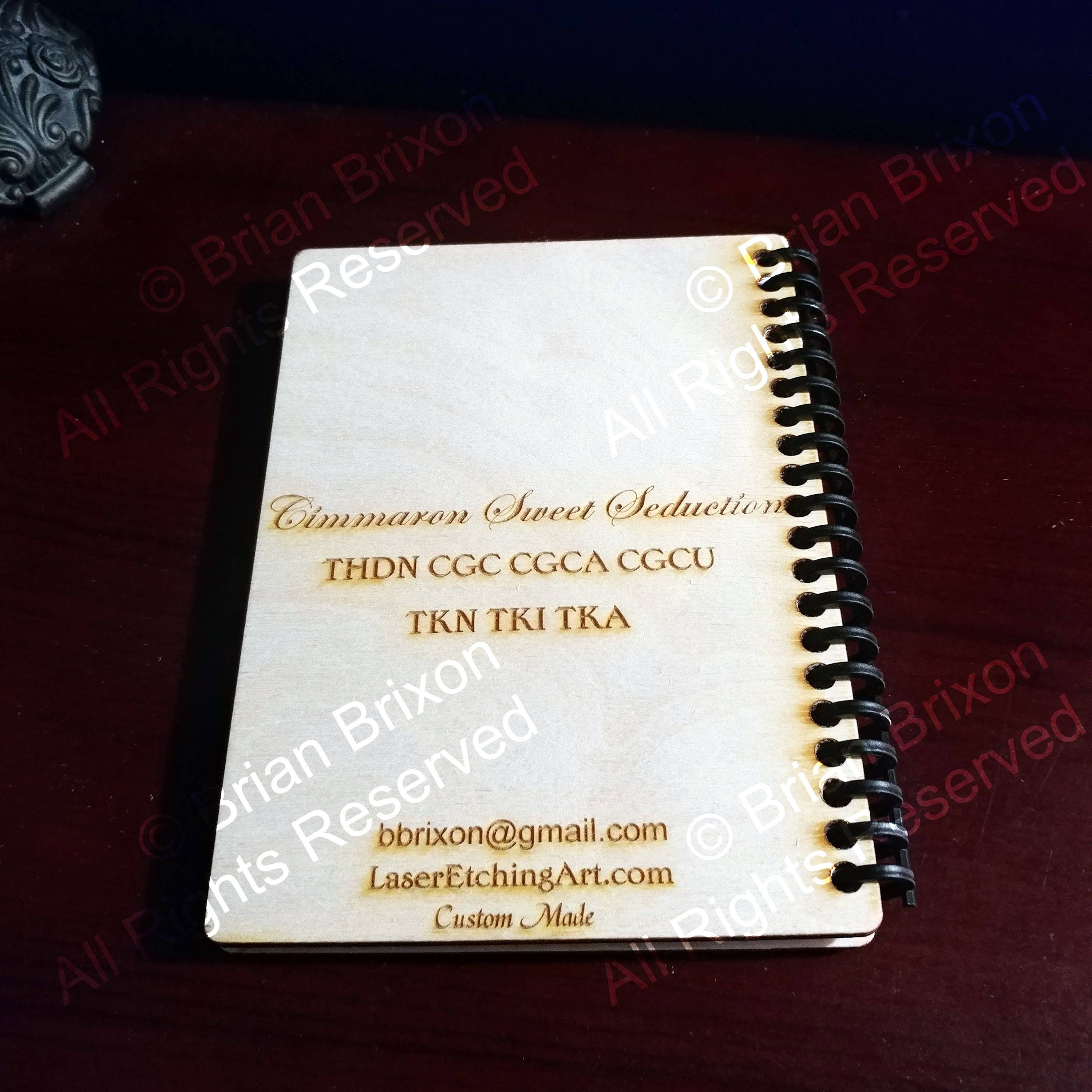 Custom Photo Engraved Wood Journal | Refillable Birch Notebook (5x7 ...