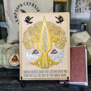 Decoración de mitología nórdica pintada a mano