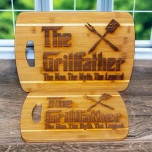 Tábua de corte de bambu personalizada para churrasco: presente GrillFather