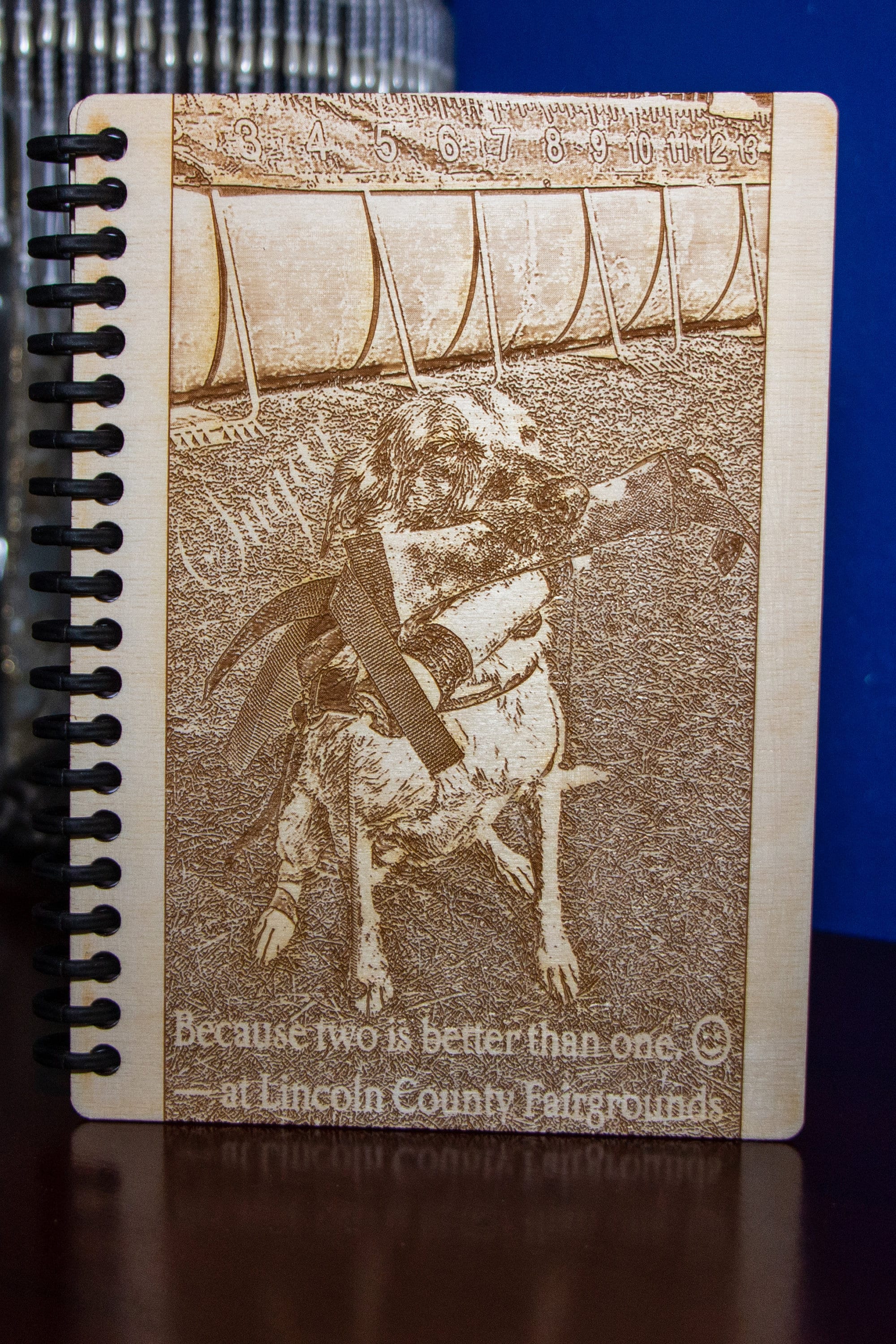 Custom Photo Engraved Wood Journal | Refillable Birch Notebook (5x7 ...