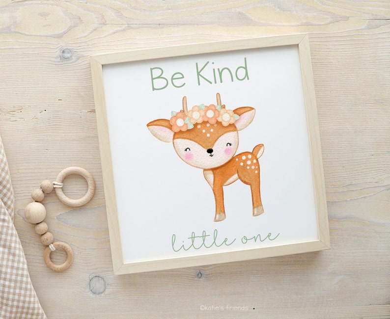 Download Watercolor Deer Sublimation Design Baby Apparel Baby Deer Clipart Nursery Art Deer With Flowers Printable Deer Woodland Deer Png Clip Art Art Collectibles