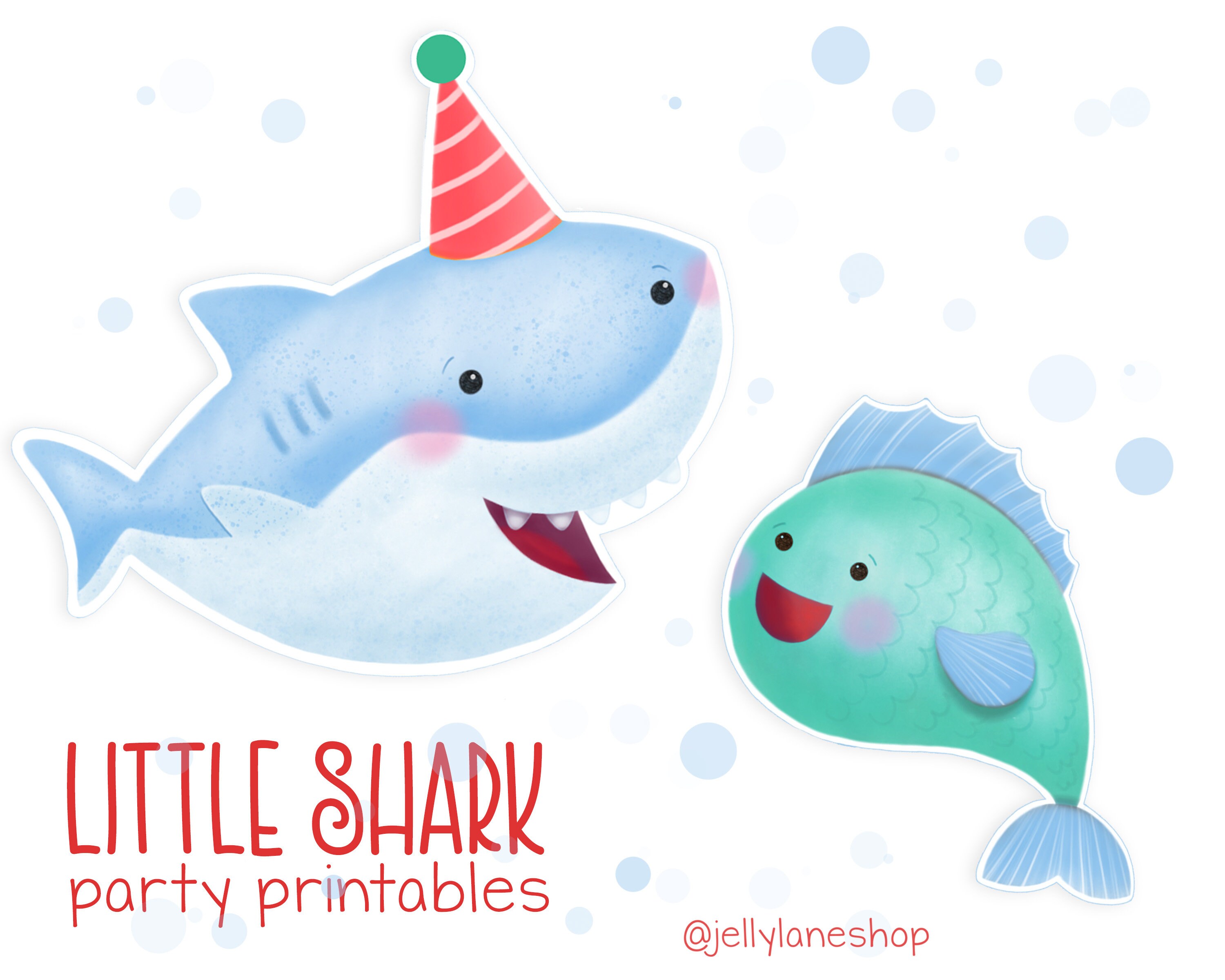 Printable Shark Party Decorations Shark Birthday Decor Sea - Etsy