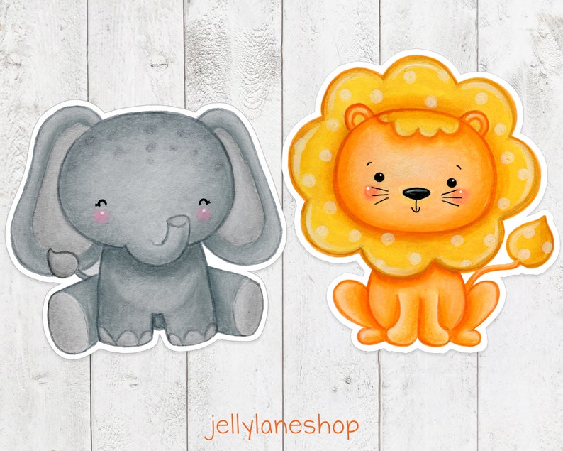 Printable Jungle Animal Decorations Safari Animals 1st Etsy