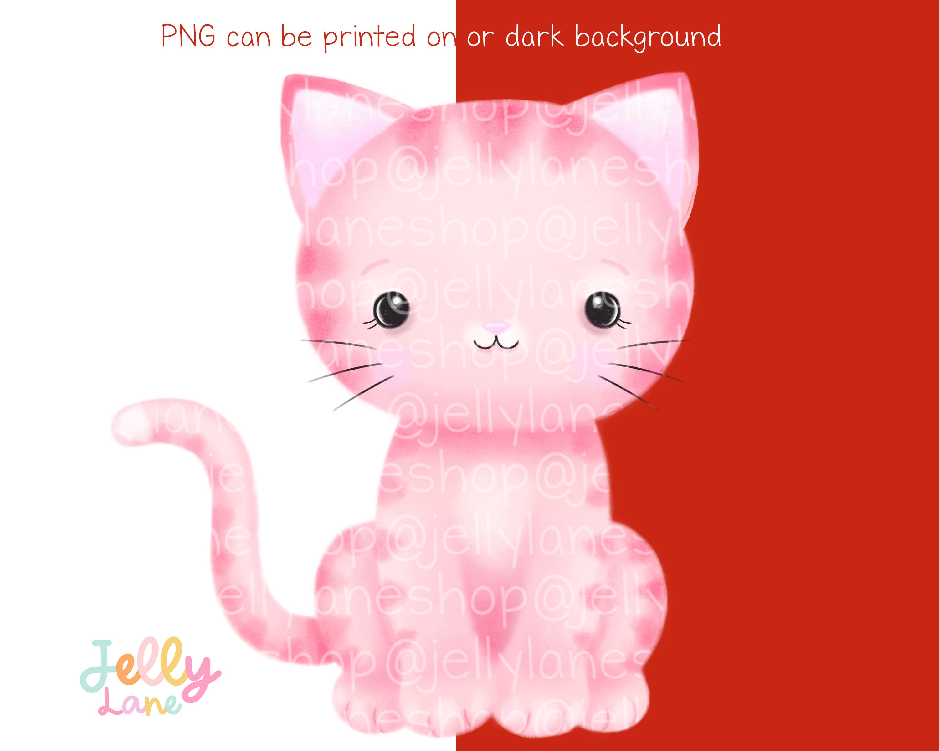 Pink Kitty Graphics Pink Kitty Png, Cute Kitten Clipart, Kitty Sublimation Design ...