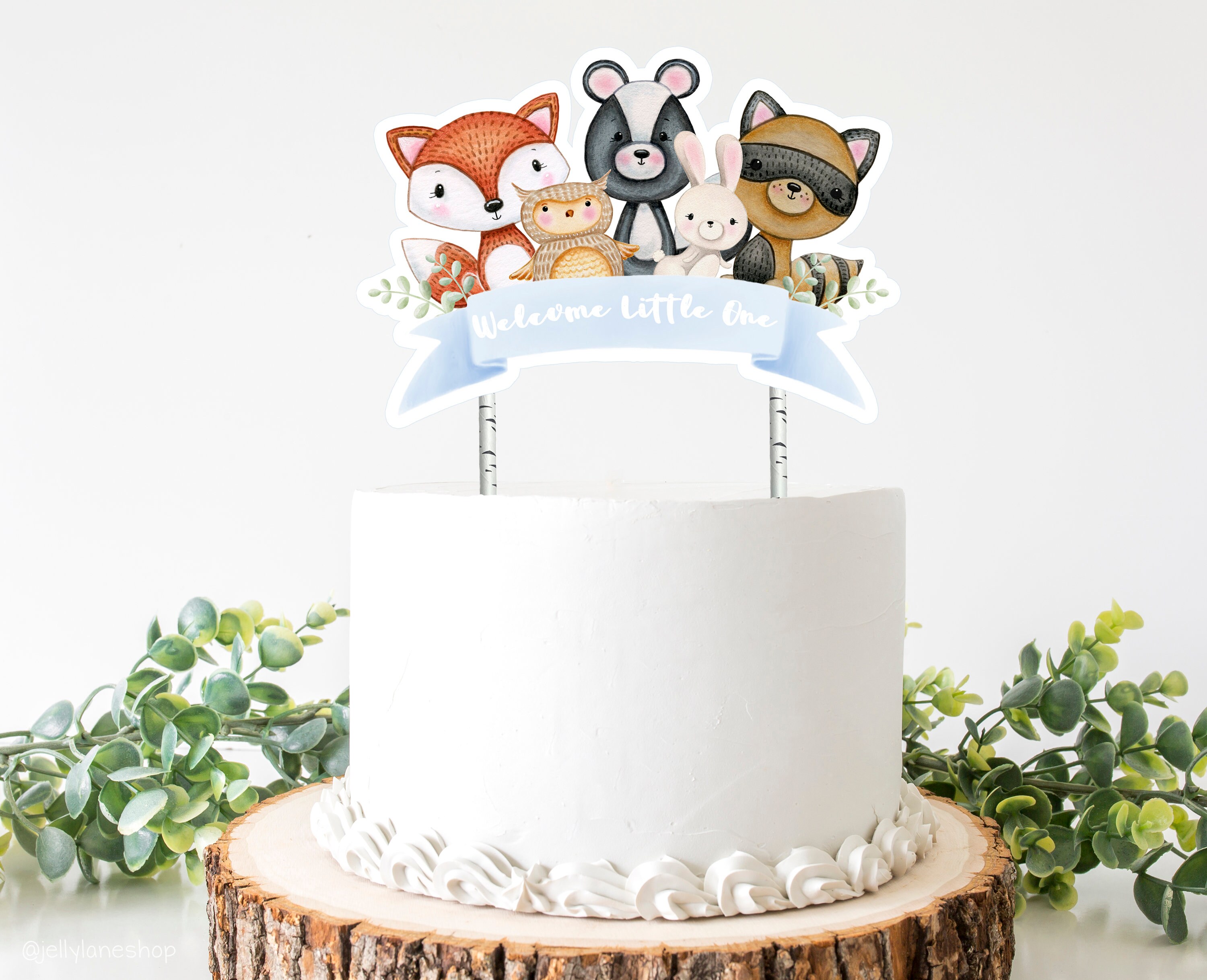 Printable Woodland Animals Cake Topper Woodland Baby Shower - Etsy