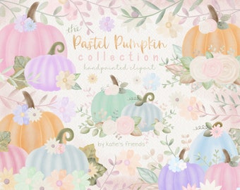 Aquarell Pastell Kürbis Clipart, Pastell Kürbisse, Aquarell Herbst Clipart, Kürbis png, Shabby Chic Kürbisse, Herbst Baby Shower